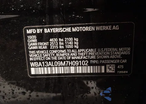 2021 BMW M235I Gran Coupe xDrive from USA, damaged, VIN WBA13AL09M7H09102